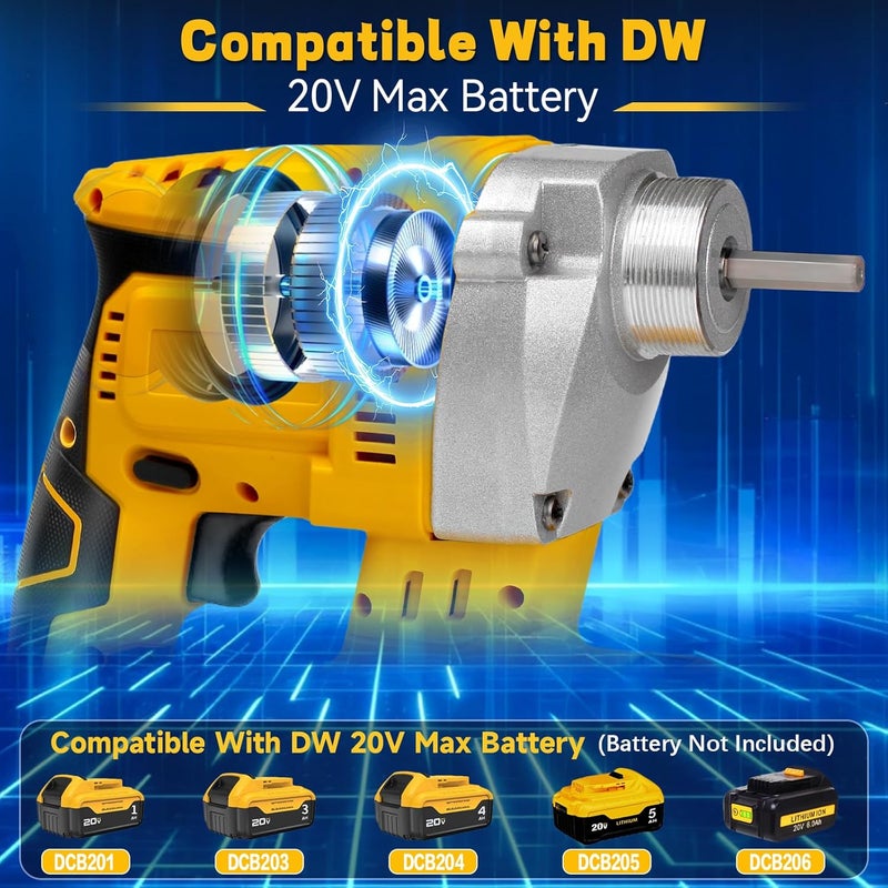 vokoroad Handheld Concrete Vibrating Tool for Dewalt 20V Max Battery, Construction Insertion 5,000VPM Flexible Portable Pencil Cement Vibrator with 3.8FT Shaft Rod, Remove Air Bubble & Mix Concrete(No Battery) - Image 3